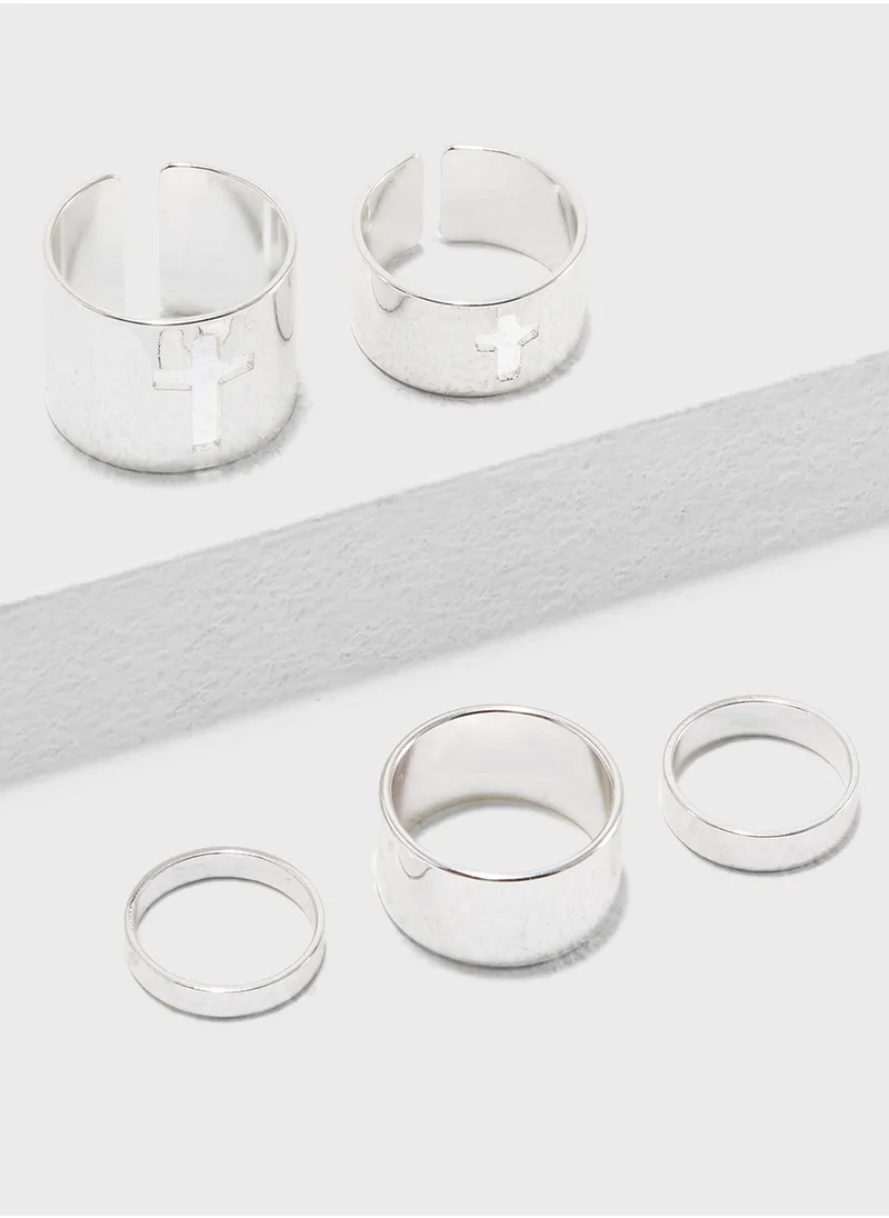 FOREVER 21 Multipack Stackable Tube Rings