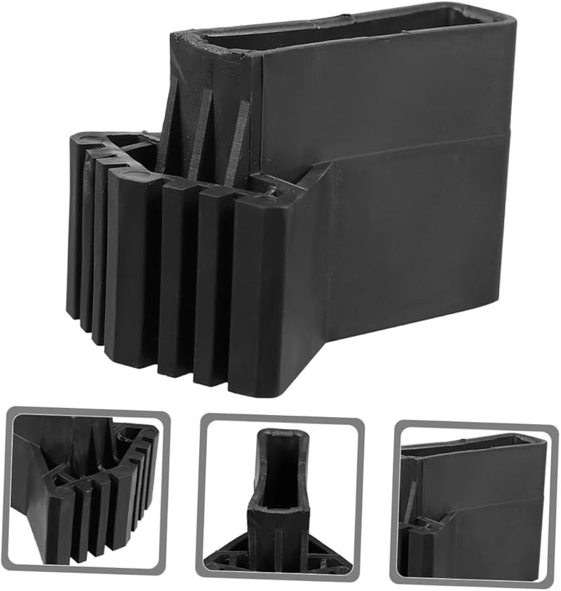 6PCS Non Slip Ladder Pads Stair Treads Carpet Replacement Feet Covers Black - Image 4