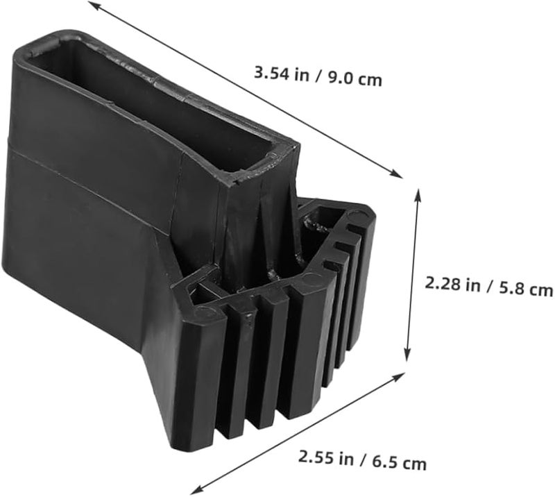 6PCS Non Slip Ladder Pads Stair Treads Carpet Replacement Feet Covers Black - Image 5