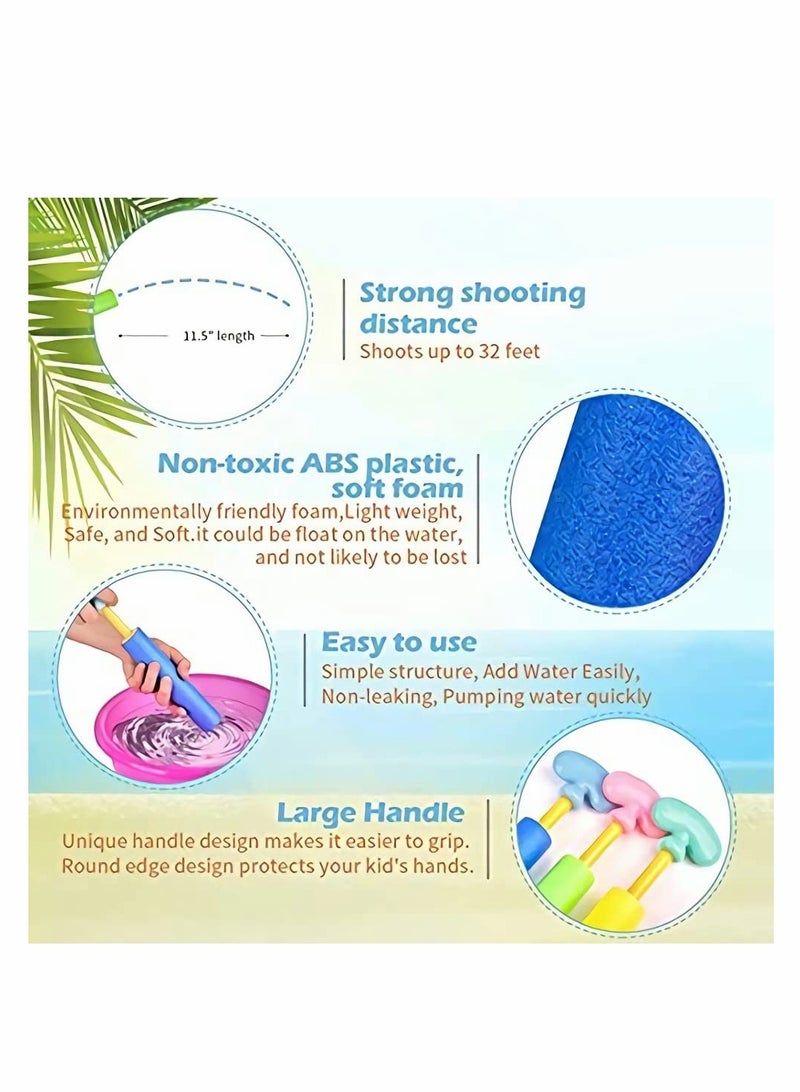 Excefore Water Toys Squirt Gun 6 Pcs Blaster with Long Range up to 32ft Summer Pool Gift for Kid Adult - Image 3