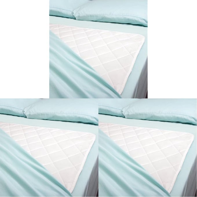 WATERPROOF SHEET TO BE USED AS A BED PAD BED LINER MATTRESS PROTECTOR PEE PAD FURNITURE COVER OR SEAT PROTECTOR WITH QUILTED SLIDE SHEET AND 4 LAYERS OF PROTECTION WITHOUT STRAPS 36 X 40