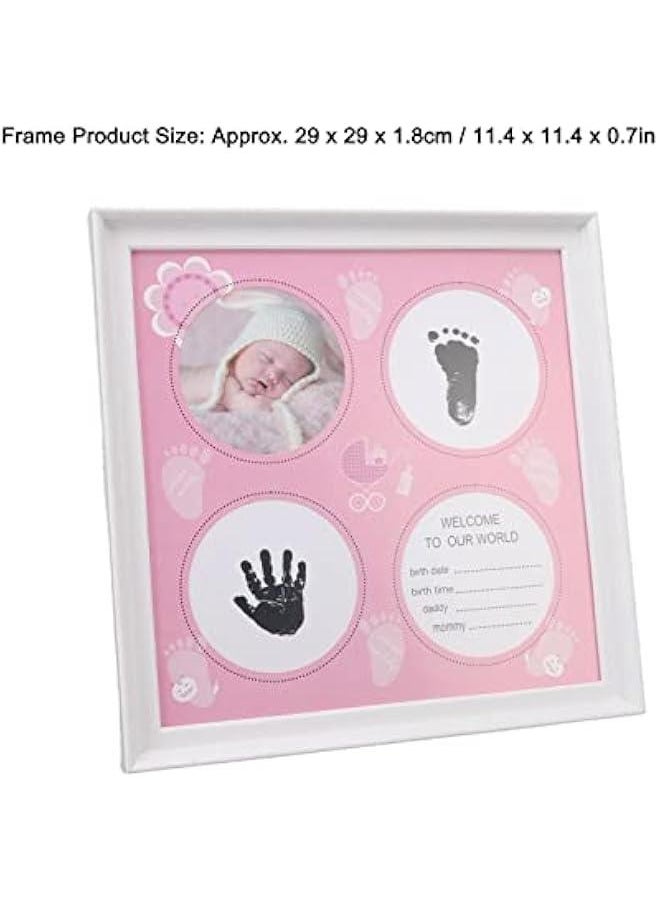 OCTOBER Baby Handprint Footprint Kit, Wear Resistant Safe Baby Print Frame Kit for Display for Newborns (Pink)  - Image 5