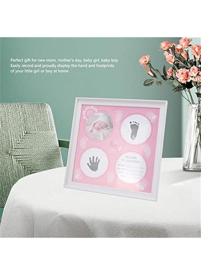 OCTOBER Baby Handprint Footprint Kit, Wear Resistant Safe Baby Print Frame Kit for Display for Newborns (Pink)  - Image 4