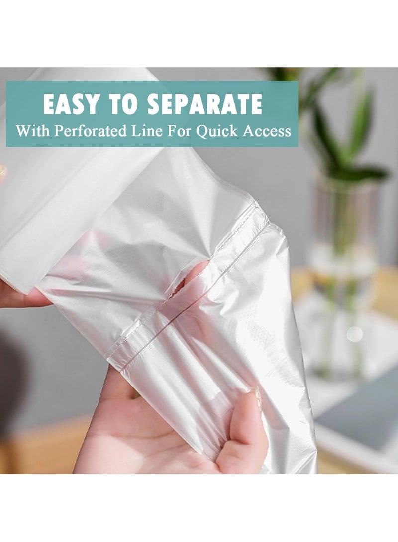 AlsayedP 8 Gallons 150 Trash Bags Heavy Duty White Plastic Garbage Bags for Contractor, Industrial, Home, Kitchen, Commercial, Yard, Lawn, Leaf (8 Gallons, 150 Bags)  - Image 4