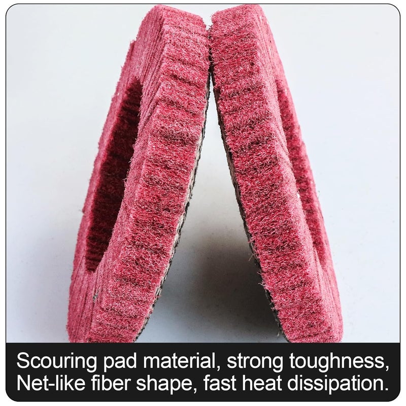 FPPO 5Pcs 4.5" x 7/8" Nylon Fiber Flap Disc Polishing Grinding Wheel,Scouring pad Buffing Wheel for Angle Grinder, Polishing Tools (Grit 320) - Image 5