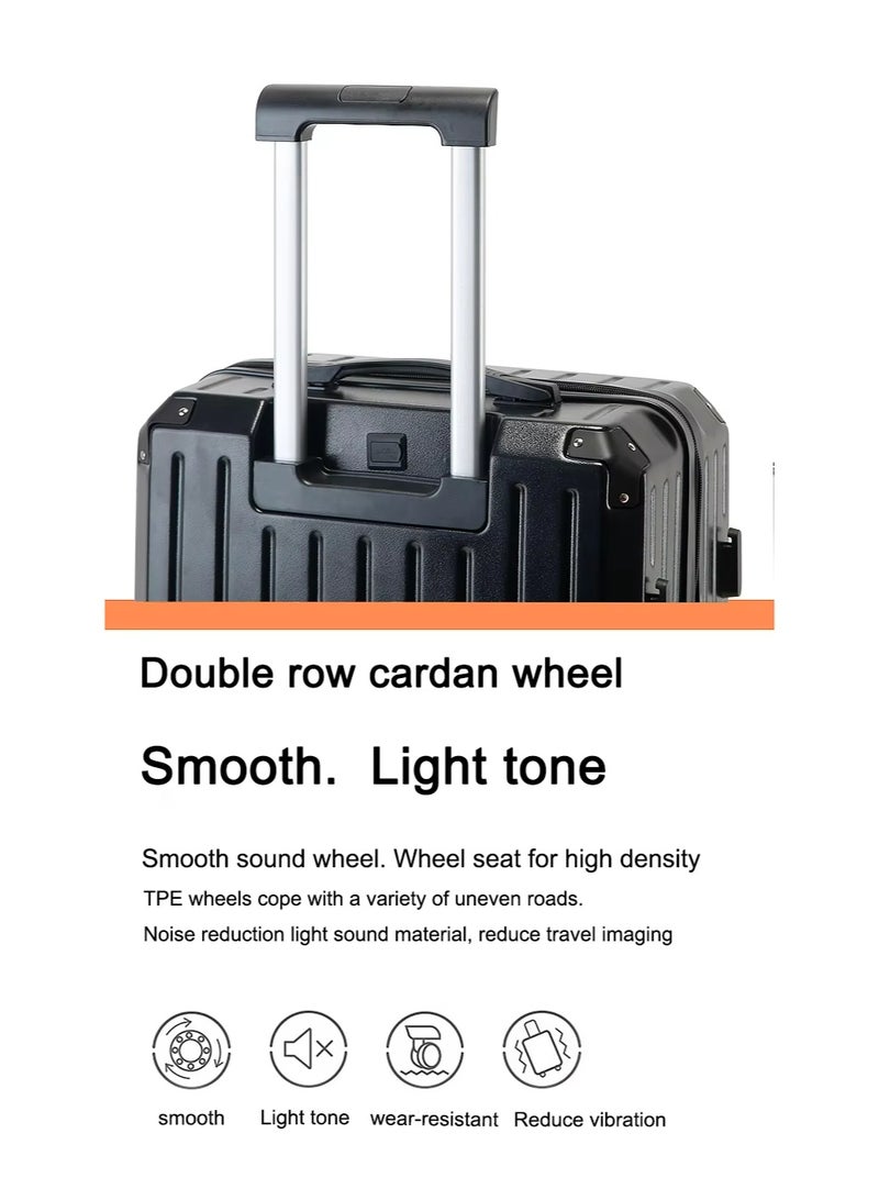 XiuWoo Luggage Set 3 Piece Suitcase Set,20 24 28 inch luggage with spinner wheels hard shell luggage sets with TSA Lock Lightweight Luggage Set for Women man PC hard shell suitcases sturdy durable,White - Image 3