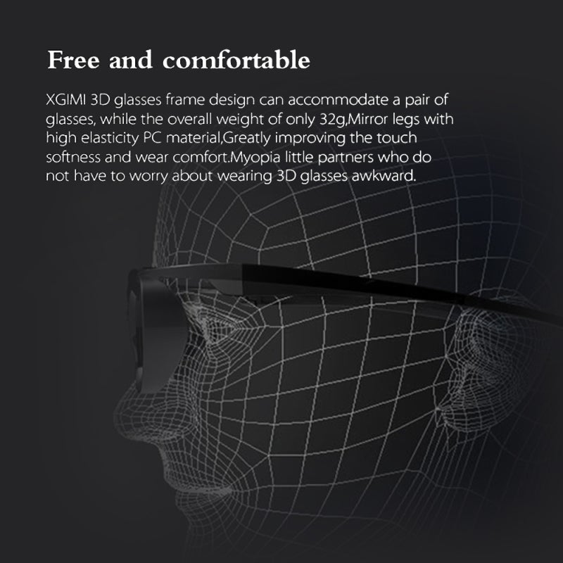 نظارات 3D ربط DLP من XGIMي قابلة لإعادة الشحن نظارات الستار النشطية ثلاثية الأبعاد نظارات LCD الواقع الافتراضي لـ XGIMI H1/ H2/ Z6/ MOGO/HALO/MOGO PRO/MOGO PRO+ - Image 4
