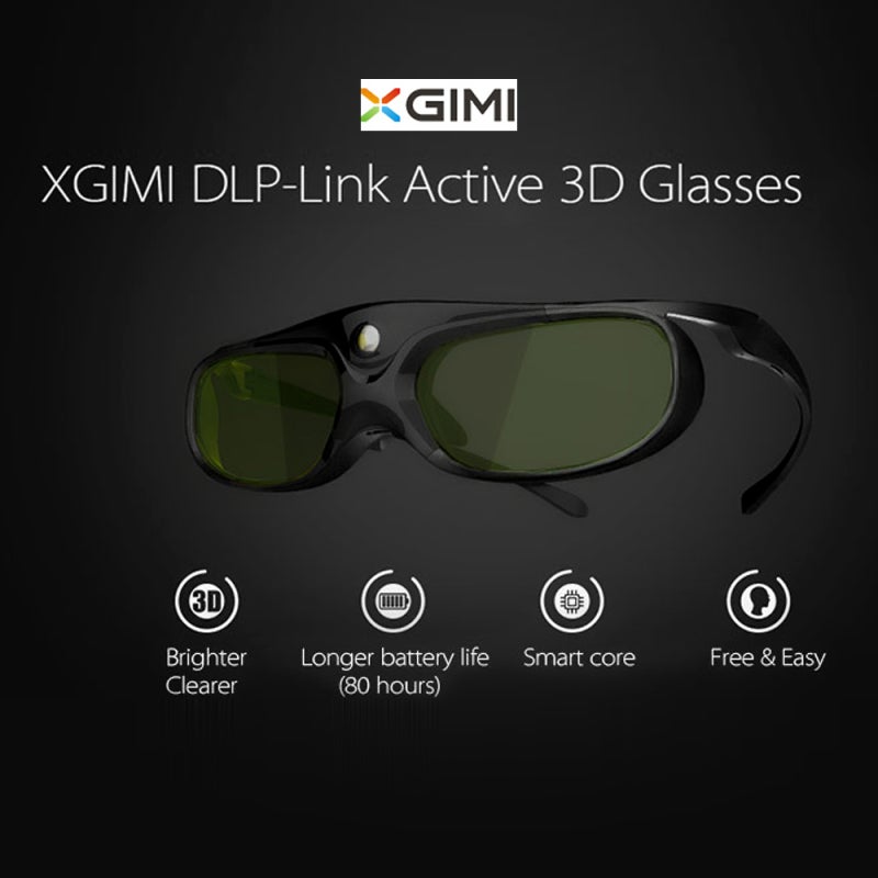 نظارات 3D ربط DLP من XGIMي قابلة لإعادة الشحن نظارات الستار النشطية ثلاثية الأبعاد نظارات LCD الواقع الافتراضي لـ XGIMI H1/ H2/ Z6/ MOGO/HALO/MOGO PRO/MOGO PRO+ - Image 2