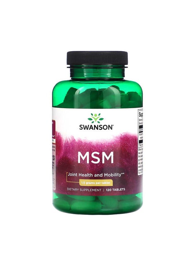 MSM, 1.5 g, 120 Tablets