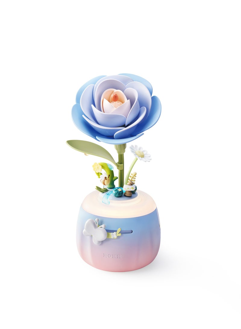 ROKR ROBOTIME ROKR Starry Camellia Lamp DIY 3D Flower Night Light AF01S - Image 1