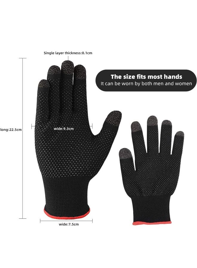 Game Gloves, Anti-Sweat Breathable, Touch Finger Gaming Glove for Highly Sensitive Nano-Silver Fiber Material, Dot Silica Gel Palm Non-Slip Design - Image 5
