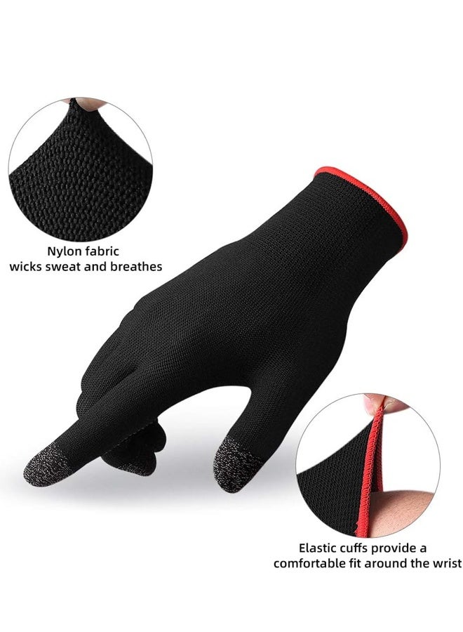 Game Gloves, Anti-Sweat Breathable, Touch Finger Gaming Glove for Highly Sensitive Nano-Silver Fiber Material, Dot Silica Gel Palm Non-Slip Design - Image 4