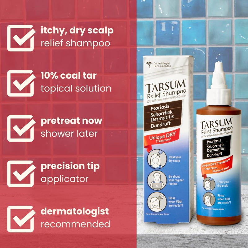 Tarsum Extra Strength Psoriasis Shampoo - Coal Tar Shampoo and Conditioner for Scalp Psoriasis, Seborrheic Dermatitis, Severe Dandruff, & Eczema - Exfoliating Relief for Flaky, & Itchy Scalp (8 oz) - Image 2