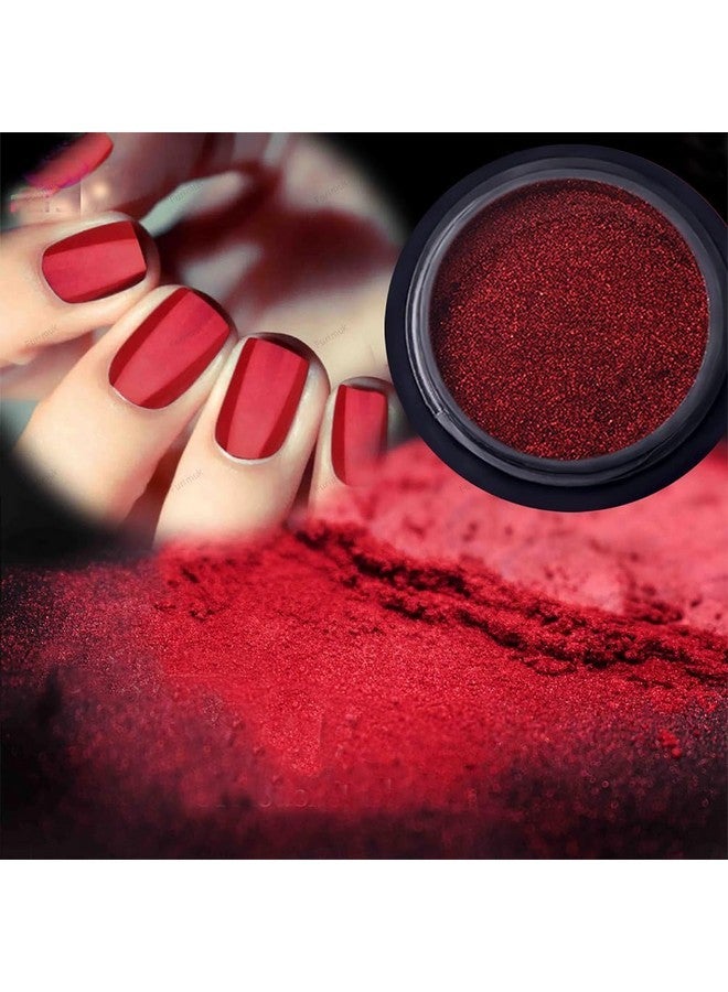 Furimuk 2 Boxes Red Chrome Nail Powder 3D Mirror Effect Aurora Magic Metallic Dust Holographic Glitter Glazed Manicure Decoration Reflective Pigment For Nails Art Design - Image 3