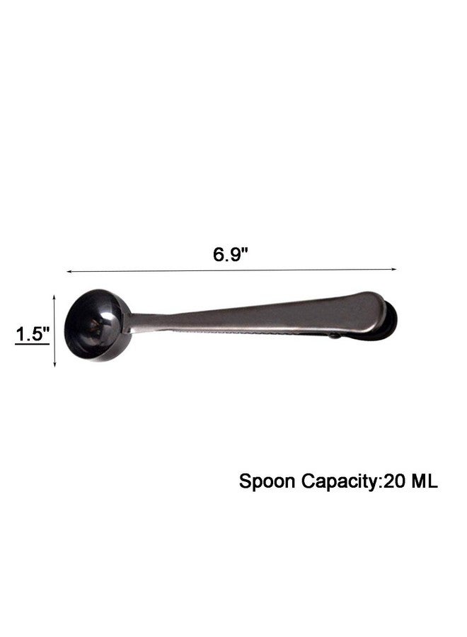 wonuu 10 PCS Scoop with Clip,2-in-1 Stainless Steel Coffee Scoop and Bag Clip for Measuring Coffee, Tea，Protein Powder, Instant Drinks - Image 2