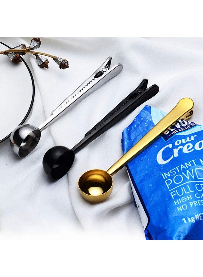 wonuu 10 PCS Scoop with Clip,2-in-1 Stainless Steel Coffee Scoop and Bag Clip for Measuring Coffee, Tea，Protein Powder, Instant Drinks - Image 4