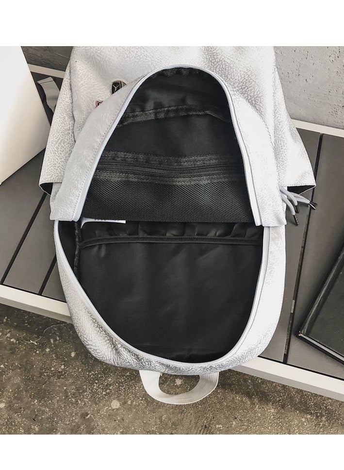 Jordan Fitness 【School season】Classic Logo New Ice Crack Large Capacity Zipper Backpack School Bag Student Backpack Classic Backpack Laptop Backpack Colorful Backpack - Image 5