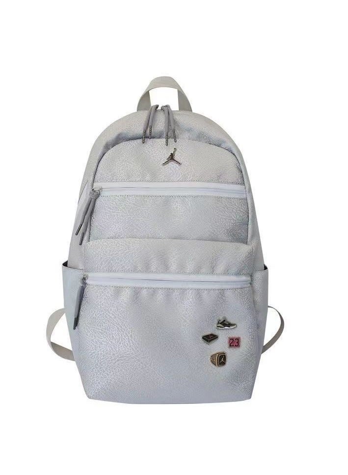 Jordan Fitness 【School season】Classic Logo New Ice Crack Large Capacity Zipper Backpack School Bag Student Backpack Classic Backpack Laptop Backpack Colorful Backpack - Image 1