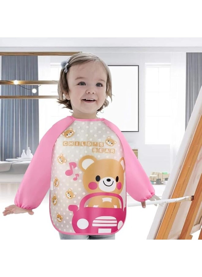 Generic Baby Food Bib Waterproof Long Sleeve Washable Cute Bear Shape  for Toddlers 6-36 Months M57-858  - Image 2