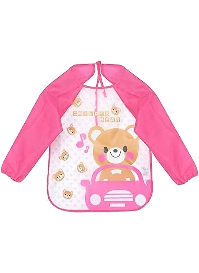 Generic Baby Food Bib Waterproof Long Sleeve Washable Cute Bear Shape  for Toddlers 6-36 Months M57-858  - Image 1