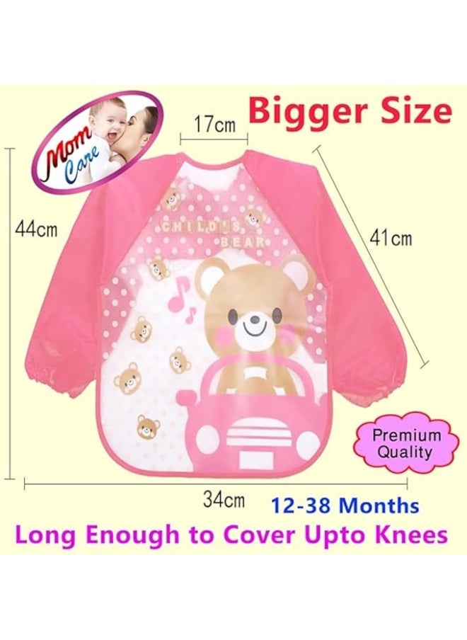 Generic Baby Food Bib Waterproof Long Sleeve Washable Cute Bear Shape  for Toddlers 6-36 Months M57-858  - Image 3