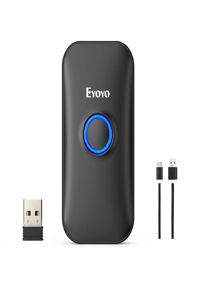 Eyoyo 1D Mini Bluetooth Barcode Scanner, 3-in-1 USB Wired & Bluetooth & 2.4G Wireless Barcode Reader Portable Bar Code Scanning Work with Tablets or Computers, Windows, Android, iOS - Image 1