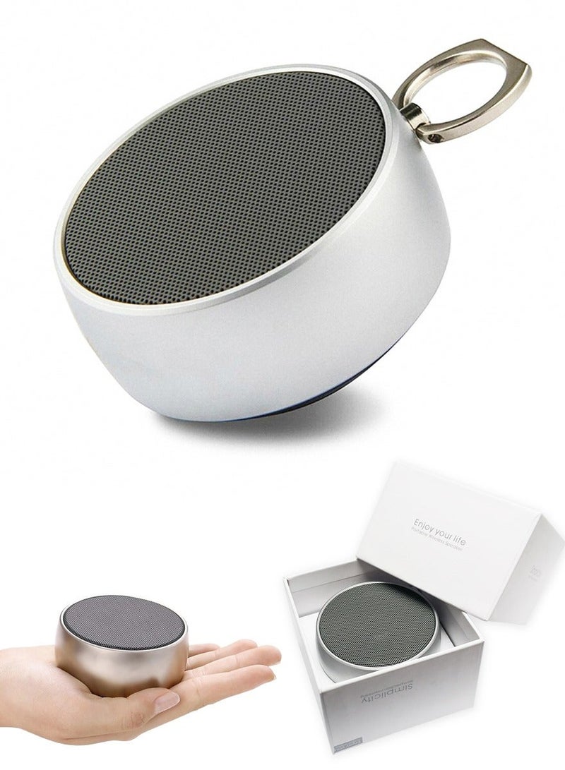 Mini Bluetooth Speakers, Pocket Size Bluetooth Speaker Portable Wireless with Loud Stereo Sound, Rich Bass,TF Card Port, Metal Body Mini Wireless Speaker for iPhone, Android, Laptop, MacBook, etc - Image 1