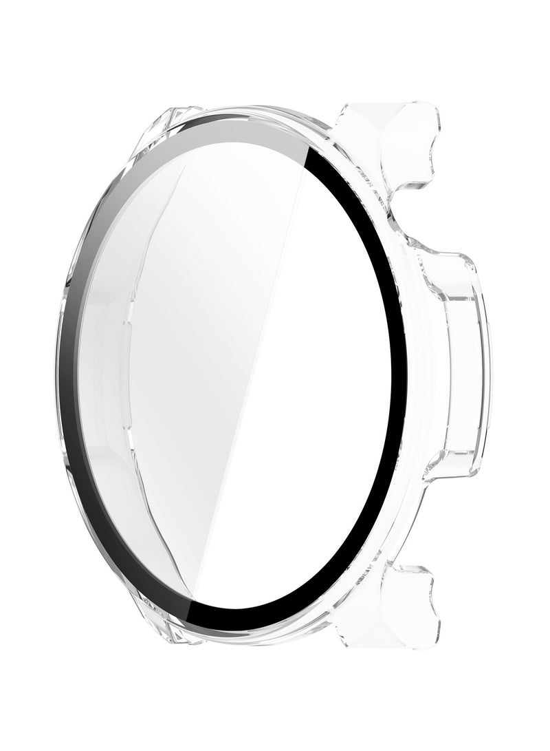 Case for Amazfit Balance 2 Protective Cover Smart Watch,Built-in 9H Tempered Glass Film, Hard PC,Easy to Install,Screen Protector for Amazfit Balance 2 Smartwatch Accessory (Clear) - Image 2