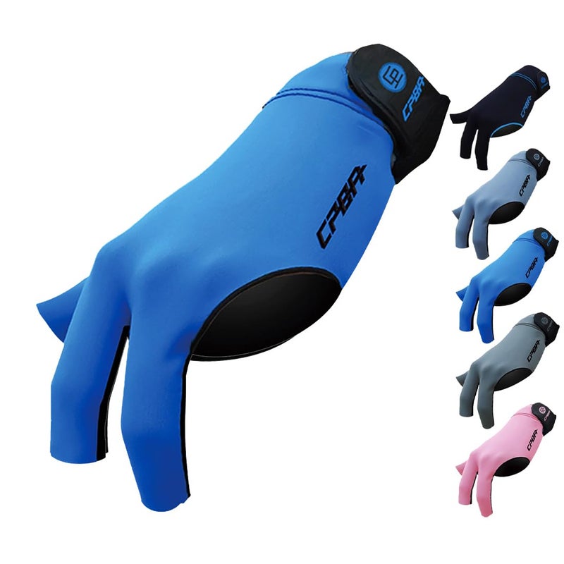 YEUEK CPBA Billiards Glove 3 Finger Pool Glove for Left Hand Durable Double Stitched Snooker Cue Sport Glove Popular Sizes for Men Women - Image 2