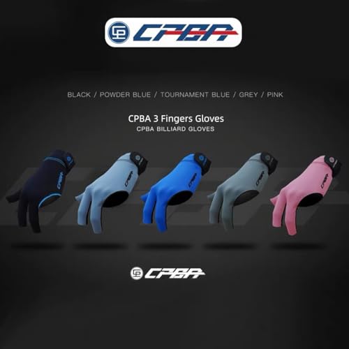 YEUEK CPBA Billiards Glove 3 Finger Pool Glove for Left Hand Durable Double Stitched Snooker Cue Sport Glove Popular Sizes for Men Women - Image 3