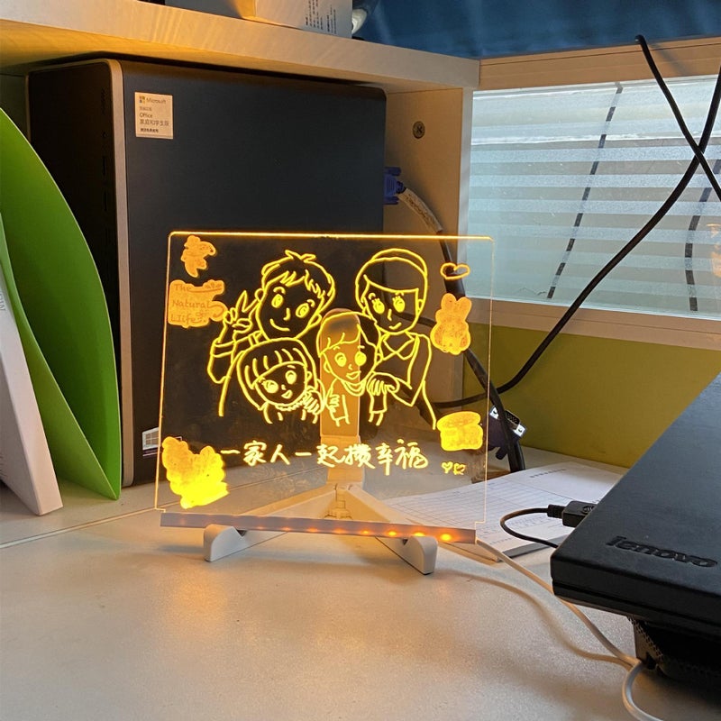 Cross-Border Erasable DIY Kidsren's Drawing Board Luminous Handmade Toy Writing Board Blackboard Large Halloween Ornament Set - Image 2