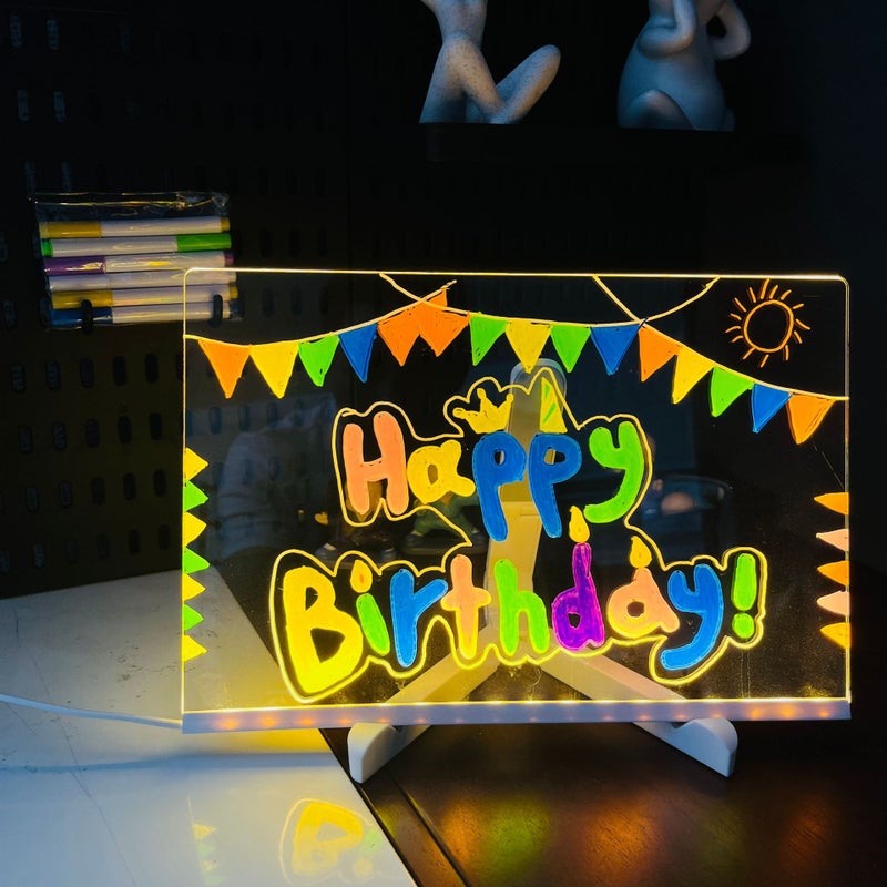 Cross-Border Erasable DIY Kidsren's Drawing Board Luminous Handmade Toy Writing Board Blackboard Large Halloween Ornament Set - Image 4