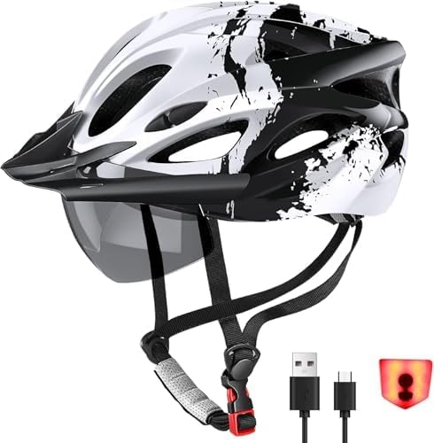 FASTPED Helmet with LED Safety Rear Light Detachable Magnetic Cycling Helmet Adjustable Cycling & Skating - Image 3
