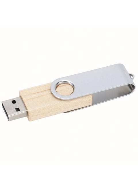 CM10011 Maple wood iron clamp rotating USB flash drive 1G