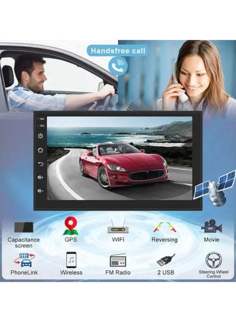 Generic Smart One Android Double Din Car Stereo with Touchscreen, Bluetooth, Wi-Fi, Wireless USB, GPS Navigation, Mirror-link, 1GB RAM - 16GB ROM, FM Radio RDS with Backup Camera  - Image 2