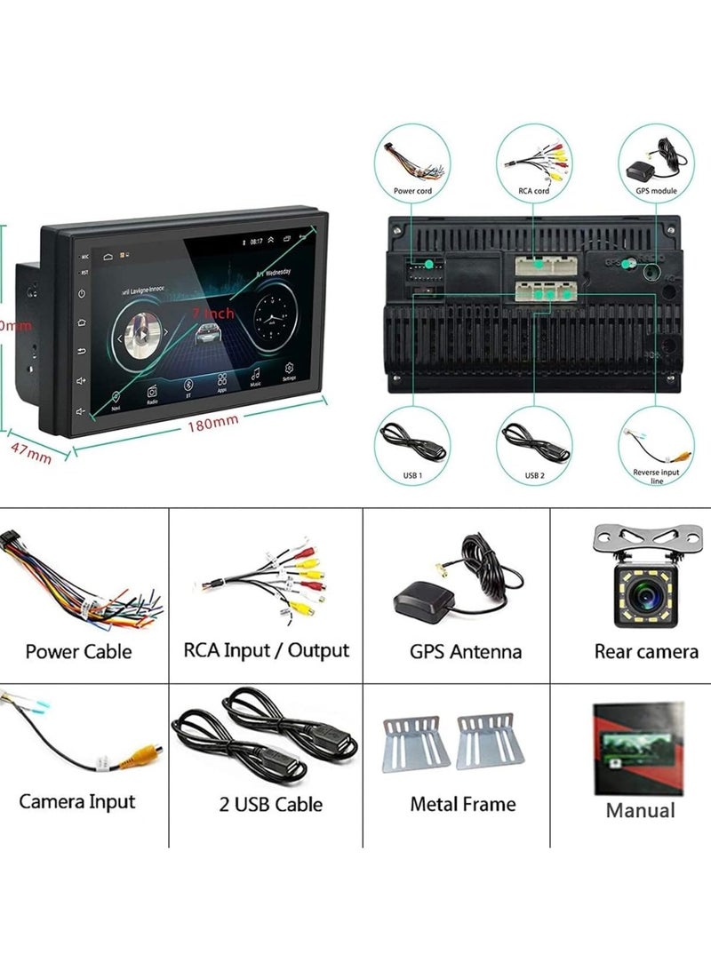 Generic Smart One Android Double Din Car Stereo with Touchscreen, Bluetooth, Wi-Fi, Wireless USB, GPS Navigation, Mirror-link, 1GB RAM - 16GB ROM, FM Radio RDS with Backup Camera  - Image 5