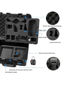 Waterproof Hard Case Compatible with DJI FPV Combo/DJI FPV Goggles V2 / DJI Goggles 2 / DJI FPV Motion Controller/DJI RC Motion 2 and DJI FPV Drone Accessories(Case Only)