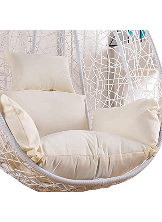 ANAND INDIA GROUPS ANAND INDIA GROUPS Polyester Designer Cushion for Hanging Basket Swing Chair for Outdoor Egg Swing ChairGarden Seat Padded Pillow Only Cushion Cream 