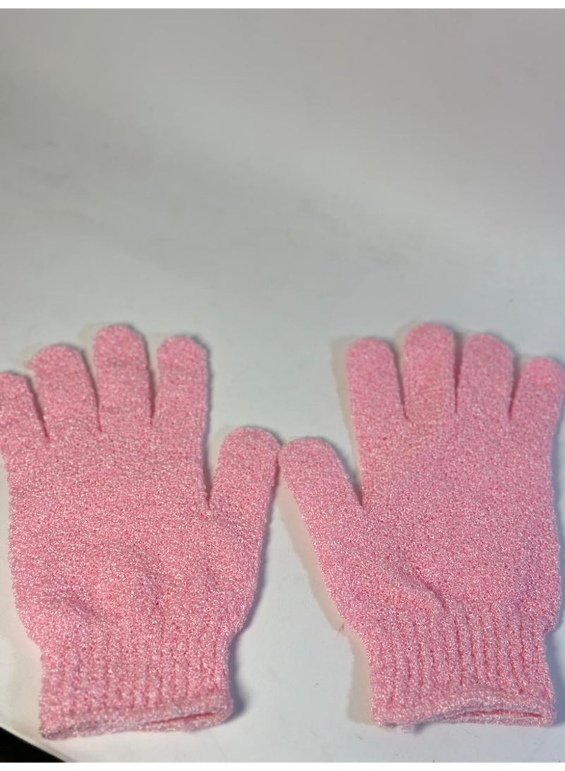 قفازات تقشير - قفازات تقشير من الخيزران للاستحمام - ليفة استحمام - مقشر للجسم للحمام - يزيل الشعر النامي تحت الجلد والجلد الميت قد يختلف اللون قطعتين - Image 4
