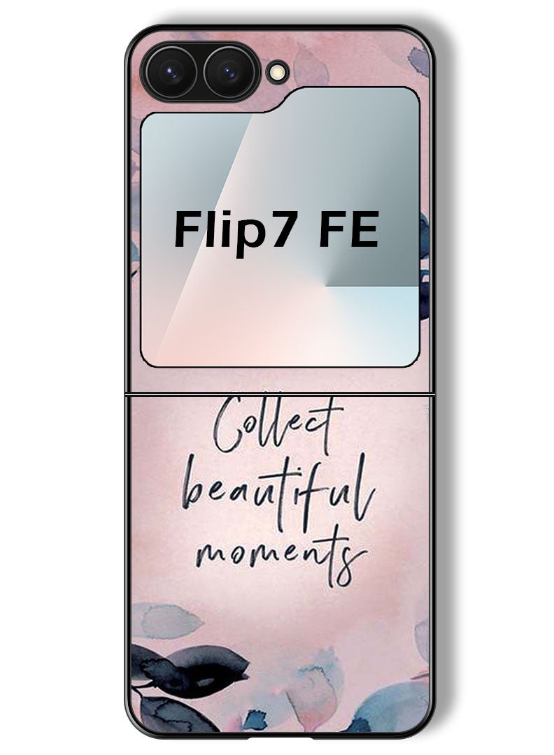 Theodor Case Compatible with Samsung Galaxy Z Flip 7 FE 6.7 Inch Protection Shockproof Bumper Cover Collect Beautiful Moments - Image 1