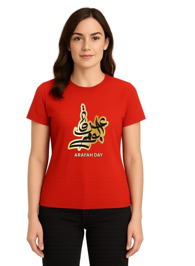 PRINTSHOP4ME Arafah Day Special Women’s Cotton T-Shirt–Premium Quality Round Neck Short Sleeve Islamic T-Shirt For Women | Soft Breathable Fabric | Comfortable Daily Wear  - Image 1