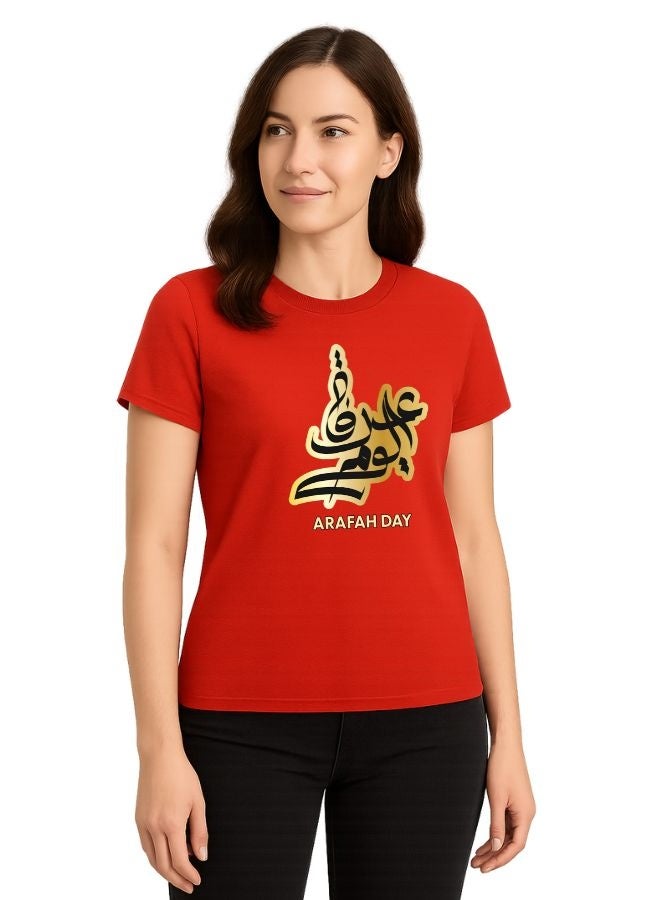 PRINTSHOP4ME Arafah Day Special Women’s Cotton T-Shirt–Premium Quality Round Neck Short Sleeve Islamic T-Shirt For Women | Soft Breathable Fabric | Comfortable Daily Wear  - Image 2