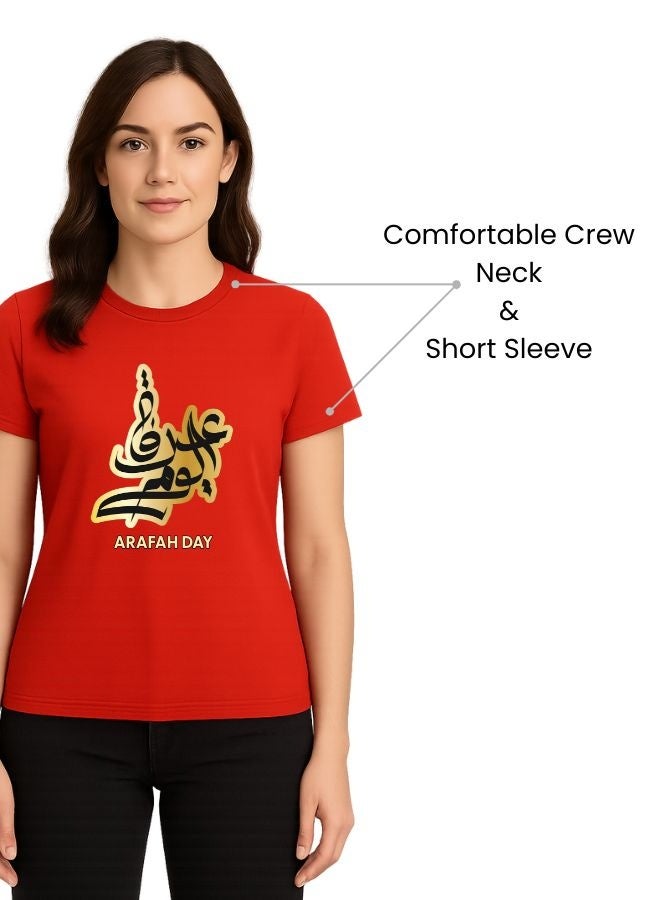 PRINTSHOP4ME Arafah Day Special Women’s Cotton T-Shirt–Premium Quality Round Neck Short Sleeve Islamic T-Shirt For Women | Soft Breathable Fabric | Comfortable Daily Wear  - Image 3