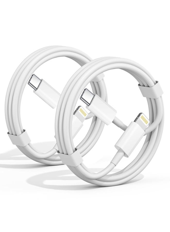 USB C to Lightning Cable 3FT, Apple MFi Certified iPhone Fast Charger (2-Pack) - Image 1