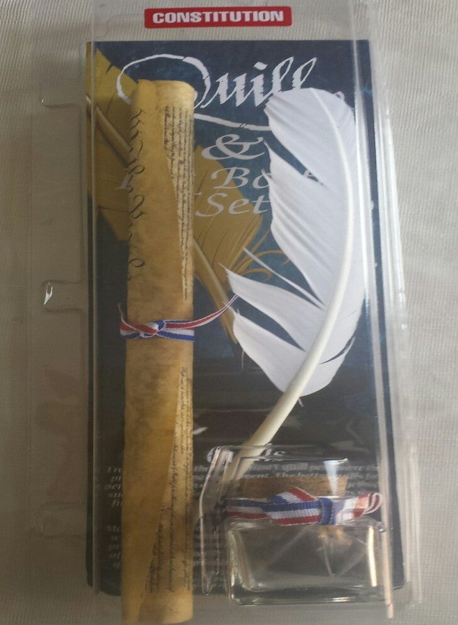 Americana Quill and Ink Bottle Set with Constitution