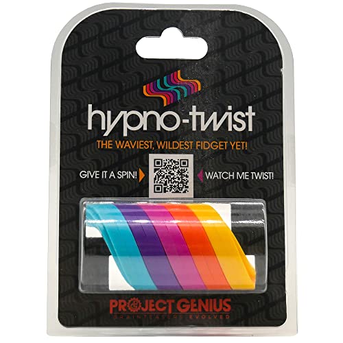 Project Genius Inc HypnoTwist Hypnotic Fidget Toy Glide The Colorful Rings for a Hypnotic Loop That Spins Again and Again Fidget Spinner Relaxing - Image 1