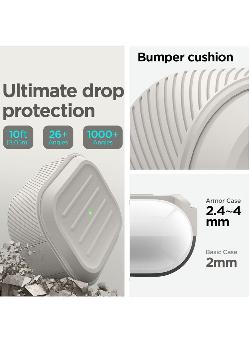 Elago Armor for Airpods Pro 2 2nd Generation (2022) Case Cover with Strap - Stone - Image 2