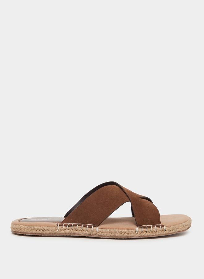 Styli Styli Cross Strap Jute Espadrille Sandals  - Image 1