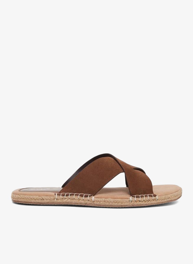 Styli Cross Strap Jute Espadrille Sandals - Image 1