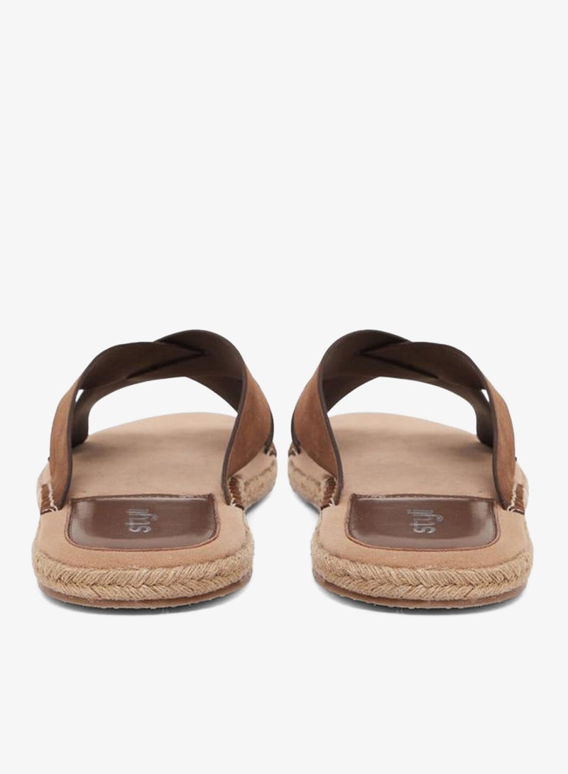 Styli Cross Strap Jute Espadrille Sandals - Image 4